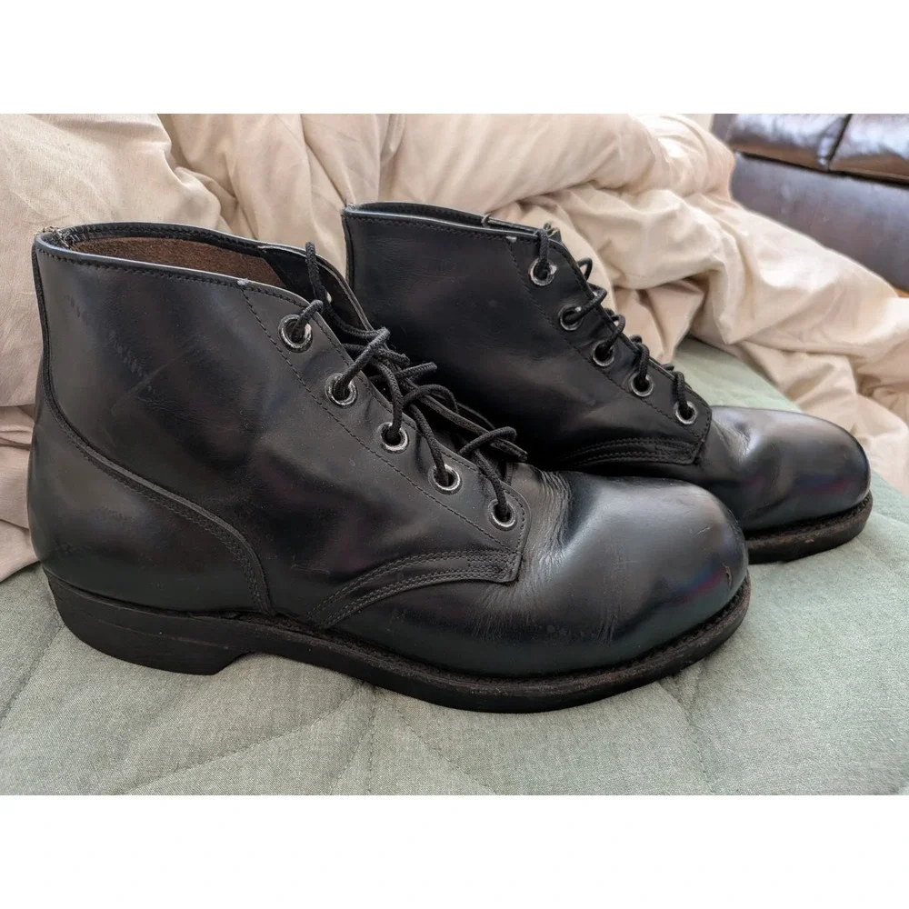 Vintage 50s BF Goodrich GJ Black Military Combat Boots Size 9.5